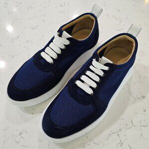 Hermes Men's Azur Colorblock Pattern Sneakers, Mixed Material, size 11